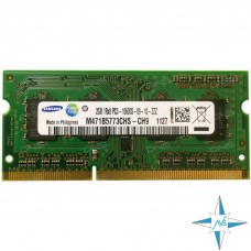 Модуль памяти DDR-3 noECC Unbuf SO-DIMM, 2Gb, Samsung M471B5773CHS-CH9, PC3-10600S