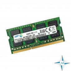Модуль памяти DDR-3 noECC Unbuf SO-DIMM, 4 Gb, Samsung M471B5273DH0-CK0, PC3-10600S