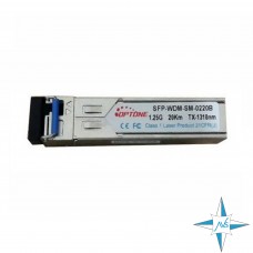 Трансивер OPTONE, SFP-WDM-SM-0220B, 1Gb, 1310nm, SFP